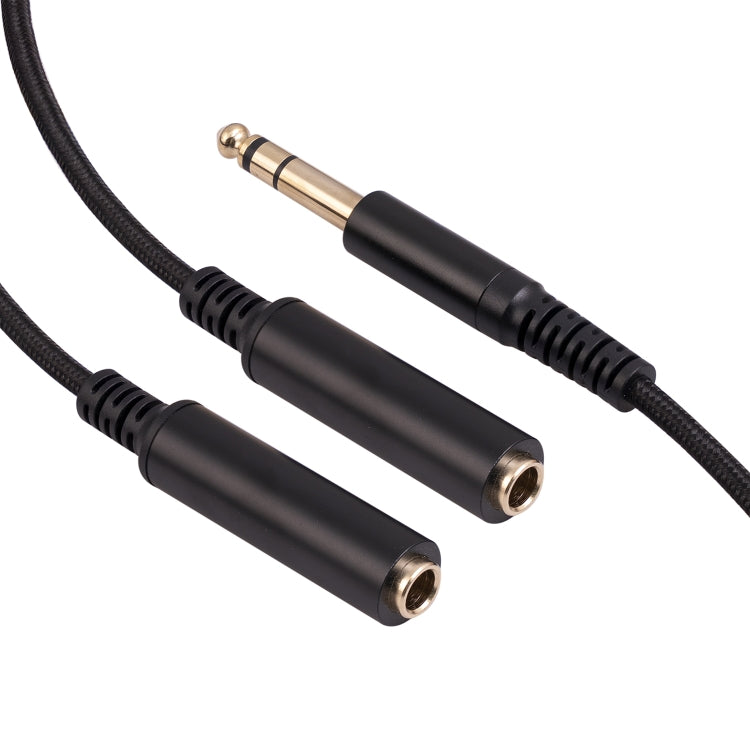 3718 6.35mm Male to Dual 1/4 TRS Female Stereo Audio Cable, Length: 30cm, 6.35mm M to 2 x F 30cm