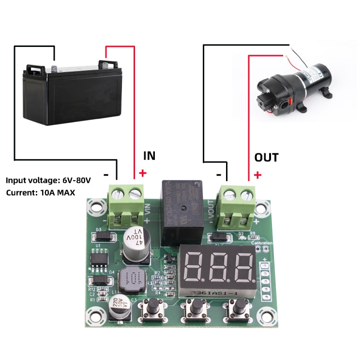 JH-M609 Modulo di protezione tensione CC batteria DC6-80V, JH-M609