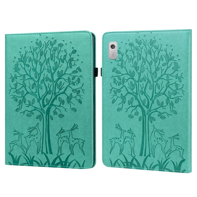 Custodia per tablet in pelle goffrata con motivo albero e cervo, For Lenovo Tab M8 4th Gen TB-300FU, For Lenovo Tab P11 Gen 2, For Lenovo Tab P11 Pro Gen 2, For Huawei MatePad SE 10.4 2022