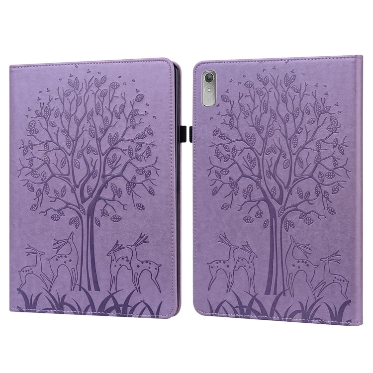 Custodia per tablet in pelle goffrata con motivo albero e cervo, For Lenovo Tab M8 4th Gen TB-300FU, For Lenovo Tab P11 Gen 2, For Lenovo Tab P11 Pro Gen 2, For Huawei MatePad SE 10.4 2022
