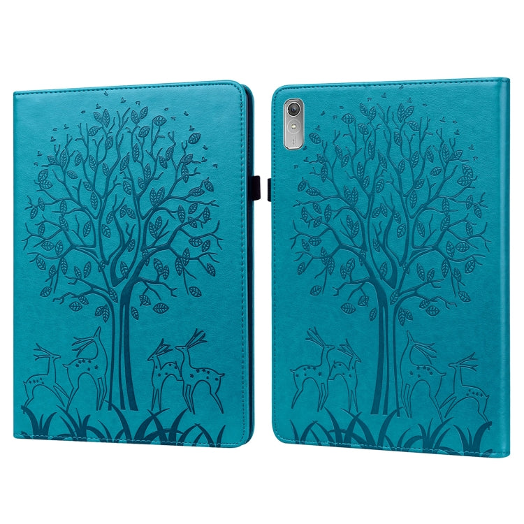 Custodia per tablet in pelle goffrata con motivo albero e cervo, For Lenovo Tab M8 4th Gen TB-300FU, For Lenovo Tab P11 Gen 2, For Lenovo Tab P11 Pro Gen 2, For Huawei MatePad SE 10.4 2022