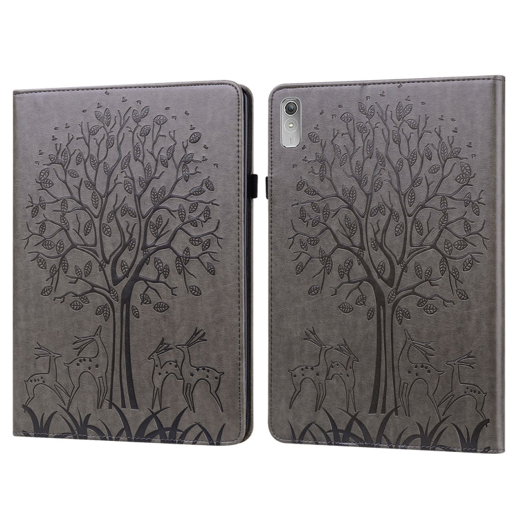 Custodia per tablet in pelle goffrata con motivo albero e cervo, For Lenovo Tab M8 4th Gen TB-300FU, For Lenovo Tab P11 Gen 2, For Lenovo Tab P11 Pro Gen 2, For Huawei MatePad SE 10.4 2022