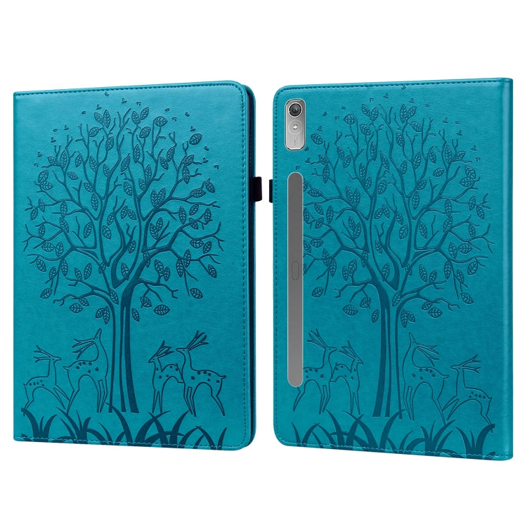 Custodia per tablet in pelle goffrata con motivo albero e cervo, For Lenovo Tab M8 4th Gen TB-300FU, For Lenovo Tab P11 Gen 2, For Lenovo Tab P11 Pro Gen 2, For Huawei MatePad SE 10.4 2022