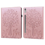 Custodia per tablet in pelle goffrata con motivo albero e cervo, For Lenovo Tab M8 4th Gen TB-300FU, For Lenovo Tab P11 Gen 2, For Lenovo Tab P11 Pro Gen 2, For Huawei MatePad SE 10.4 2022