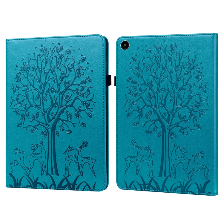Custodia per tablet in pelle goffrata con motivo albero e cervo, For Lenovo Tab M8 4th Gen TB-300FU, For Lenovo Tab P11 Gen 2, For Lenovo Tab P11 Pro Gen 2, For Huawei MatePad SE 10.4 2022