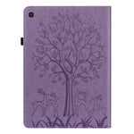 Custodia per tablet in pelle goffrata con motivo albero e cervo, For Samsung Galaxy Tab S5e, For Samsung Galaxy Tab A 9.7 T550 / T555