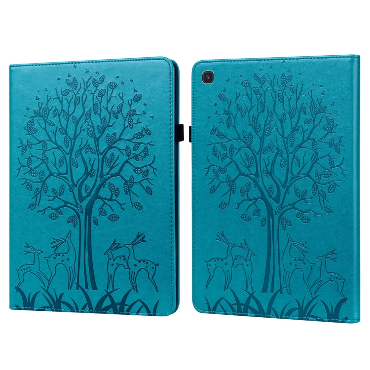 Custodia per tablet in pelle goffrata con motivo albero e cervo, For Samsung Galaxy Tab S5e, For Samsung Galaxy Tab A 9.7 T550 / T555