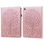 Custodia per tablet in pelle goffrata con motivo albero e cervo, For Samsung Galaxy Tab S5e, For Samsung Galaxy Tab A 9.7 T550 / T555