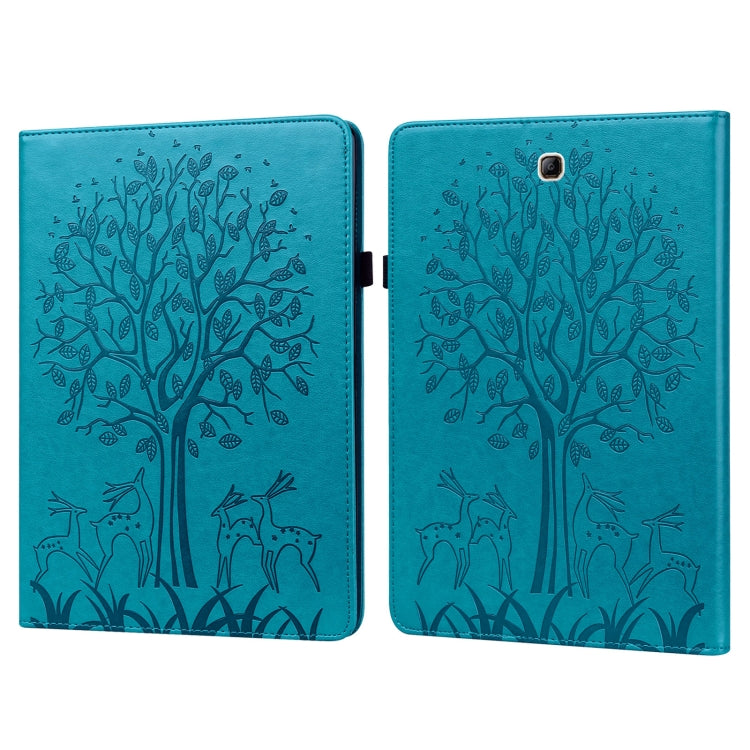Custodia per tablet in pelle goffrata con motivo albero e cervo, For Samsung Galaxy Tab S5e, For Samsung Galaxy Tab A 9.7 T550 / T555