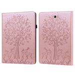 Custodia per tablet in pelle goffrata con motivo albero e cervo, For Samsung Galaxy Tab S5e, For Samsung Galaxy Tab A 9.7 T550 / T555
