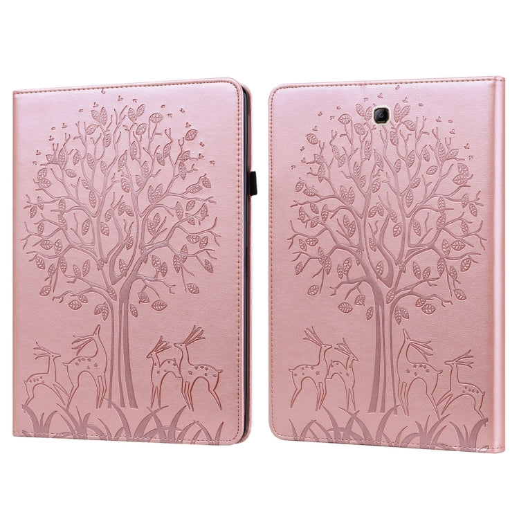 Custodia per tablet in pelle goffrata con motivo albero e cervo, For Samsung Galaxy Tab S5e, For Samsung Galaxy Tab A 9.7 T550 / T555