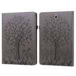 Custodia per tablet in pelle goffrata con motivo albero e cervo, For Samsung Galaxy Tab S5e, For Samsung Galaxy Tab A 9.7 T550 / T555