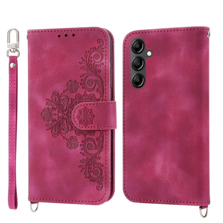 Custodia per telefono in pelle con portafoglio in rilievo con fiori al tatto, For Samsung Galaxy A34, For vivo Y15s 2021, For vivo Y77 5G, For vivo Y35 4G 2022