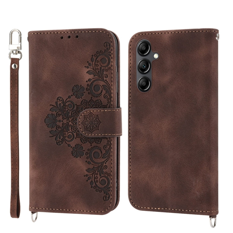 Custodia per telefono in pelle con portafoglio in rilievo con fiori al tatto, For Samsung Galaxy A34, For vivo Y15s 2021, For vivo Y77 5G, For vivo Y35 4G 2022