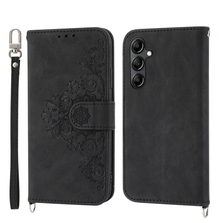 Custodia per telefono in pelle con portafoglio in rilievo con fiori al tatto, For Samsung Galaxy A34, For vivo Y15s 2021, For vivo Y77 5G, For vivo Y35 4G 2022