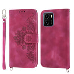 Custodia per telefono in pelle con portafoglio in rilievo con fiori al tatto, For Samsung Galaxy A34, For vivo Y15s 2021, For vivo Y77 5G, For vivo Y35 4G 2022