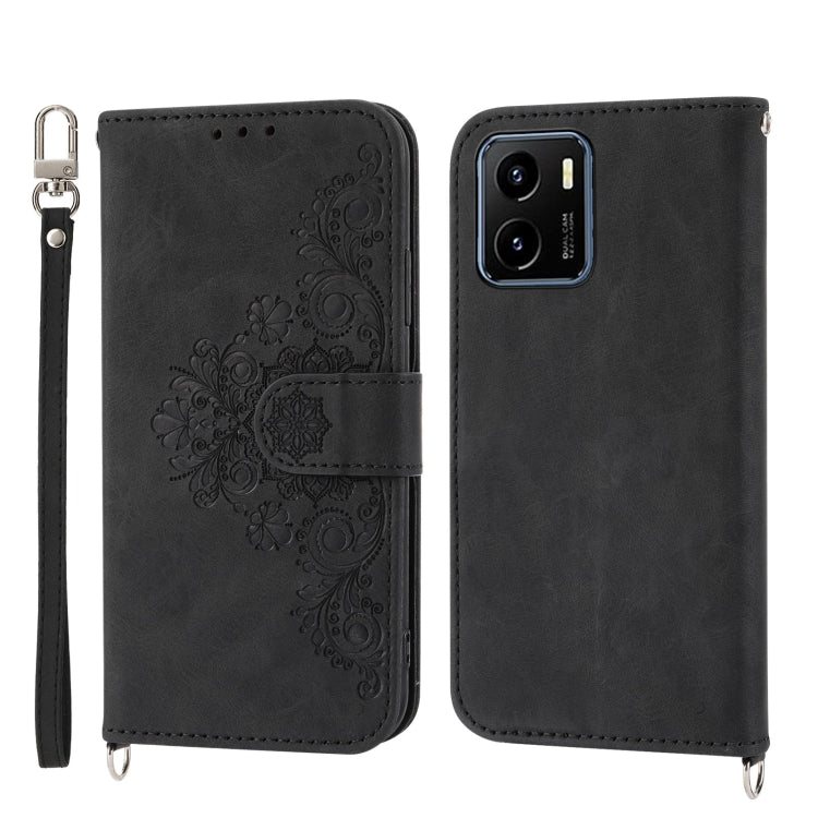 Custodia per telefono in pelle con portafoglio in rilievo con fiori al tatto, For Samsung Galaxy A34, For vivo Y15s 2021, For vivo Y77 5G, For vivo Y35 4G 2022