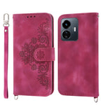 Custodia per telefono in pelle con portafoglio in rilievo con fiori al tatto, For Samsung Galaxy A34, For vivo Y15s 2021, For vivo Y77 5G, For vivo Y35 4G 2022