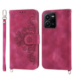 Custodia per telefono in pelle con portafoglio in rilievo con fiori al tatto, For Samsung Galaxy A34, For vivo Y15s 2021, For vivo Y77 5G, For vivo Y35 4G 2022