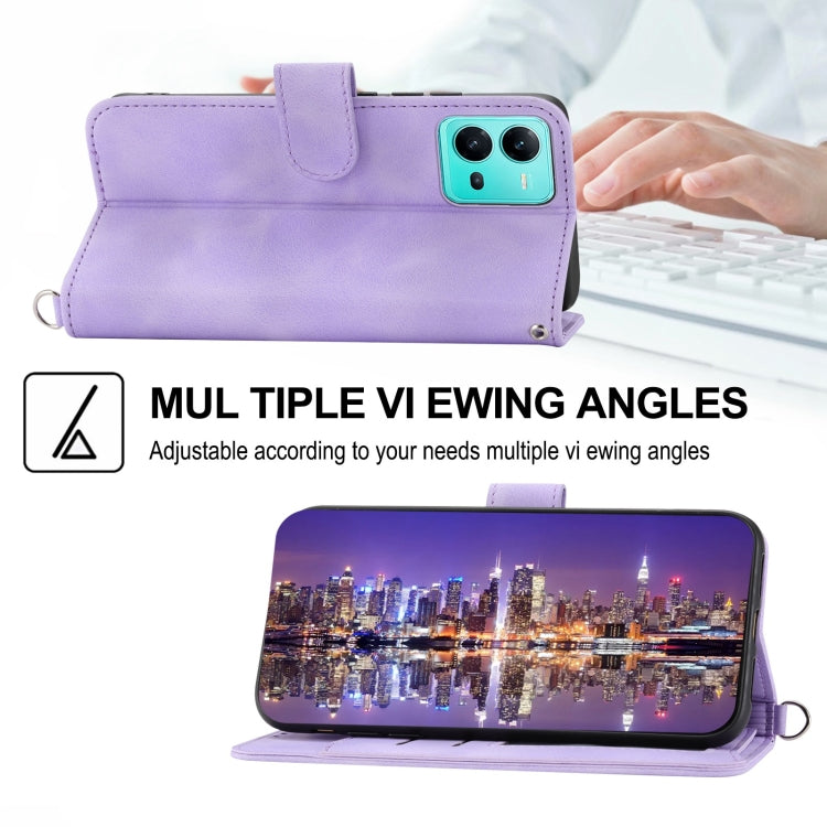 Custodia per telefono in pelle con portafoglio in rilievo con fiori al tatto, For vivo V25 5G, For vivo V21 2021