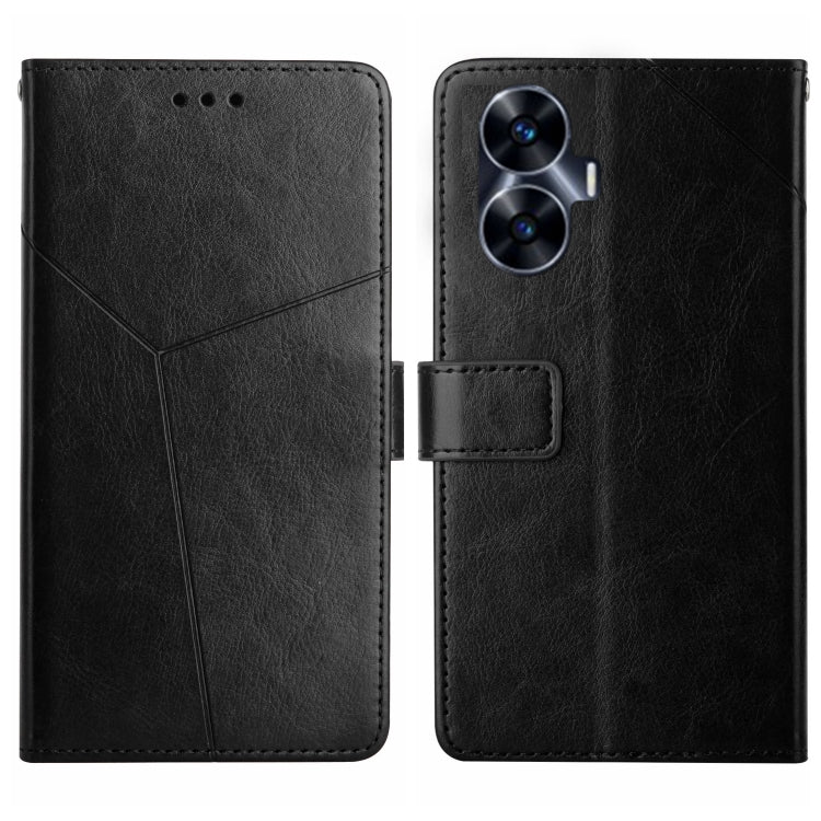 HT01 Cassa del telefono di cuoio di vibrazione del modello a forma di Y, For Realme C55, For Xiaomi Redmi Note 12 4G Global, For Honor X9a 5G / Magic5 Lite, For Honor X5 4G