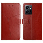 HT01 Cassa del telefono di cuoio di vibrazione del modello a forma di Y, For Realme C55, For Xiaomi Redmi Note 12 4G Global, For Honor X9a 5G / Magic5 Lite, For Honor X5 4G