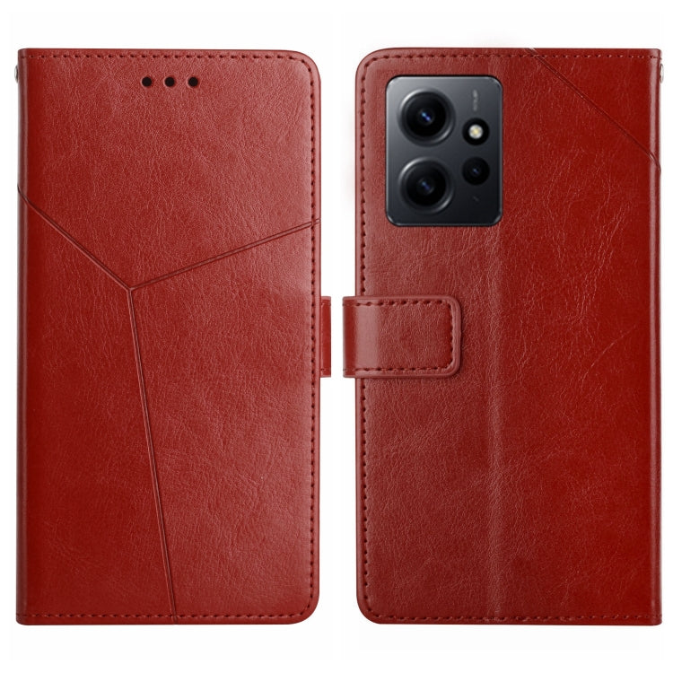 HT01 Cassa del telefono di cuoio di vibrazione del modello a forma di Y, For Realme C55, For Xiaomi Redmi Note 12 4G Global, For Honor X9a 5G / Magic5 Lite, For Honor X5 4G