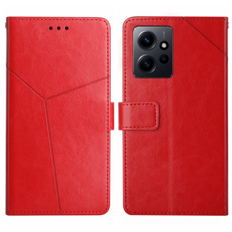 HT01 Cassa del telefono di cuoio di vibrazione del modello a forma di Y, For Realme C55, For Xiaomi Redmi Note 12 4G Global, For Honor X9a 5G / Magic5 Lite, For Honor X5 4G