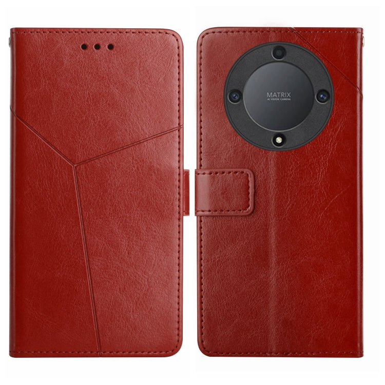 HT01 Cassa del telefono di cuoio di vibrazione del modello a forma di Y, For Realme C55, For Xiaomi Redmi Note 12 4G Global, For Honor X9a 5G / Magic5 Lite, For Honor X5 4G