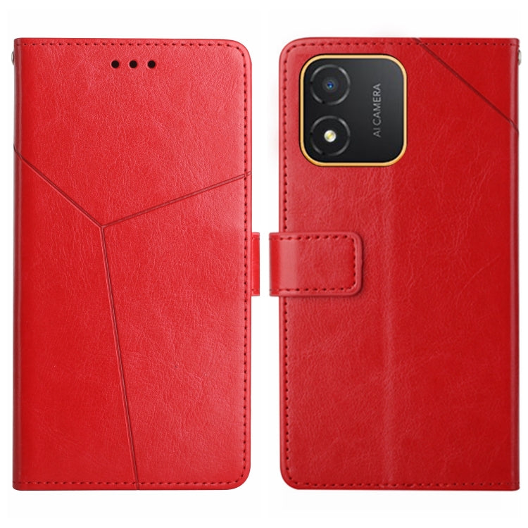 HT01 Cassa del telefono di cuoio di vibrazione del modello a forma di Y, For Realme C55, For Xiaomi Redmi Note 12 4G Global, For Honor X9a 5G / Magic5 Lite, For Honor X5 4G