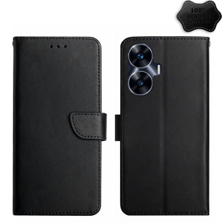 Custodia per telefono flip in vera pelle a prova di impronte digitali, For Realme C55, For Xiaomi Redmi Note 12 4G Global, For Honor X9a 5G / Magic5 Lite, For Honor X5 4G