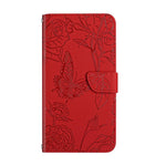HT03 Cassa del telefono di cuoio di vibrazione impressa farfalla di sensibilità della pelle, For Realme C55, For Xiaomi Redmi Note 12 4G Global, For Honor X9a 5G / Magic5 Lite, For Honor X5 4G
