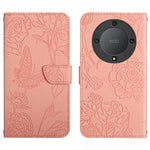 HT03 Cassa del telefono di cuoio di vibrazione impressa farfalla di sensibilità della pelle, For Realme C55, For Xiaomi Redmi Note 12 4G Global, For Honor X9a 5G / Magic5 Lite, For Honor X5 4G
