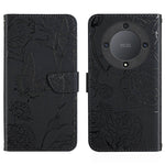 HT03 Cassa del telefono di cuoio di vibrazione impressa farfalla di sensibilità della pelle, For Realme C55, For Xiaomi Redmi Note 12 4G Global, For Honor X9a 5G / Magic5 Lite, For Honor X5 4G
