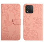HT03 Cassa del telefono di cuoio di vibrazione impressa farfalla di sensibilità della pelle, For Realme C55, For Xiaomi Redmi Note 12 4G Global, For Honor X9a 5G / Magic5 Lite, For Honor X5 4G