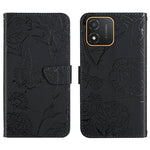 HT03 Cassa del telefono di cuoio di vibrazione impressa farfalla di sensibilità della pelle, For Realme C55, For Xiaomi Redmi Note 12 4G Global, For Honor X9a 5G / Magic5 Lite, For Honor X5 4G