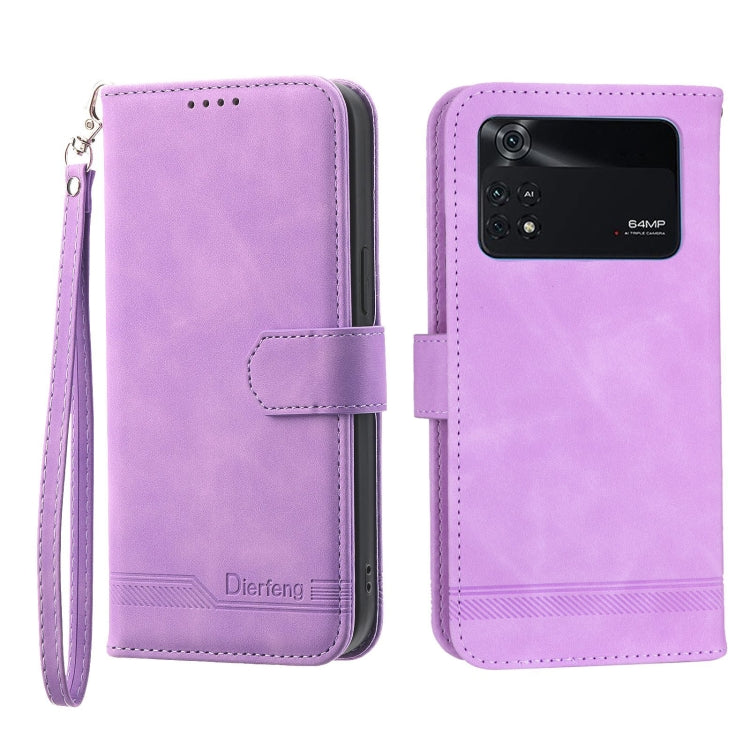 Custodia per cellulare in pelle Dierfeng Dream Line, For Xiaomi Redmi 10 5G, For Xiaomi Redmi Note 10, For Xiaomi Redmi Note 10 Pro, For Xiaomi Poco M4 Pro 4G