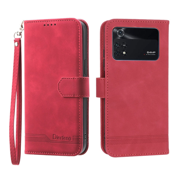 Custodia per cellulare in pelle Dierfeng Dream Line, For Xiaomi Redmi 10 5G, For Xiaomi Redmi Note 10, For Xiaomi Redmi Note 10 Pro, For Xiaomi Poco M4 Pro 4G