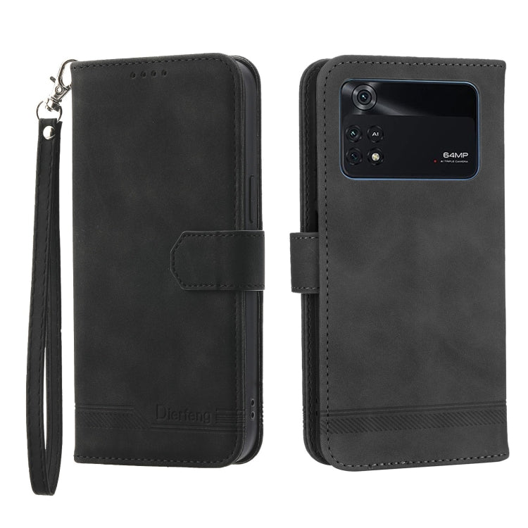 Custodia per cellulare in pelle Dierfeng Dream Line, For Xiaomi Redmi 10 5G, For Xiaomi Redmi Note 10, For Xiaomi Redmi Note 10 Pro, For Xiaomi Poco M4 Pro 4G