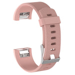 Per Fitbit Charge 2 cinturino da polso di ricambio in silicone con trama comune con fibbia, L