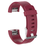 Per Fitbit Charge 2 cinturino da polso di ricambio in silicone con trama comune con fibbia, L