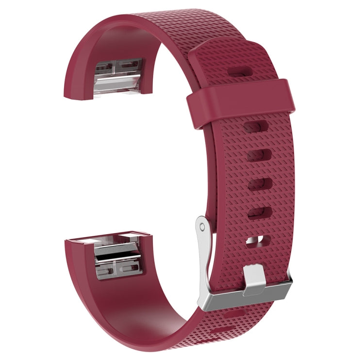 Per Fitbit Charge 2 cinturino da polso di ricambio in silicone con trama comune con fibbia, L