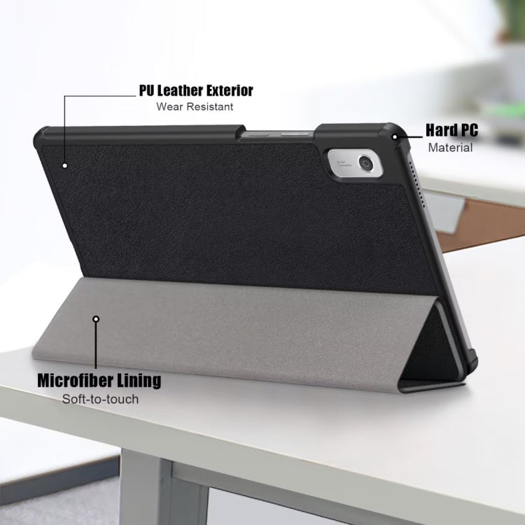 Custodia Smart Tablet in pelle a 3 pieghe, For Lenovo Tab M9 TB-310FU