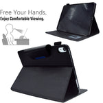 Custodia per tablet in pelle scamosciata con chiusura magnetica a trama incrociata, For iPad mini 2024 / mini 6, For iPad mini 5 / 4 / 3 / 2 / 1, For iPad 9.7 2018&2017/Air 2/Air