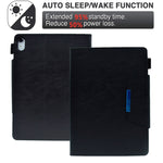 Custodia per tablet in pelle scamosciata con chiusura magnetica a trama incrociata, For iPad mini 2024 / mini 6, For iPad mini 5 / 4 / 3 / 2 / 1, For iPad 9.7 2018&2017/Air 2/Air