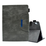 Custodia per tablet in pelle scamosciata con chiusura magnetica a trama incrociata, For iPad mini 2024 / mini 6, For iPad mini 5 / 4 / 3 / 2 / 1, For iPad 9.7 2018&2017/Air 2/Air