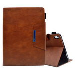 Custodia per tablet in pelle scamosciata con chiusura magnetica a trama incrociata, For iPad mini 2024 / mini 6, For iPad mini 5 / 4 / 3 / 2 / 1, For iPad 9.7 2018&2017/Air 2/Air