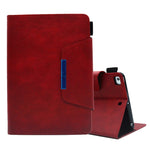 Custodia per tablet in pelle scamosciata con chiusura magnetica a trama incrociata, For iPad mini 2024 / mini 6, For iPad mini 5 / 4 / 3 / 2 / 1, For iPad 9.7 2018&2017/Air 2/Air