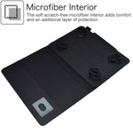 Custodia per tablet in pelle scamosciata con chiusura magnetica a trama incrociata, For 7 inch, For 8 inch, For 10 inch