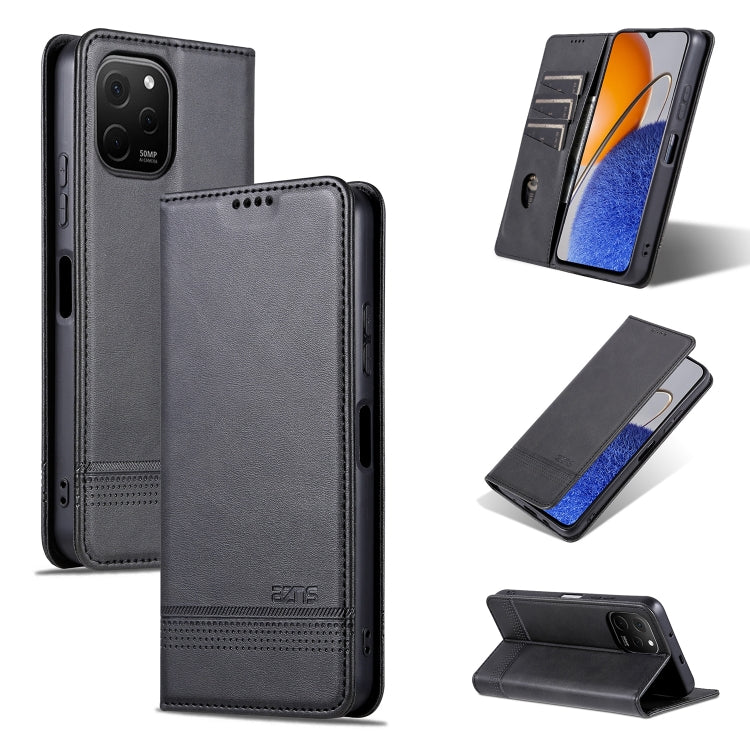 AZNS Custodia per telefono in pelle a conchiglia con struttura in vitello magnetico, For Huawei Enjoy 50z, For Huawei nova Y61, For Xiaomi Redmi K60 / K60 Pro